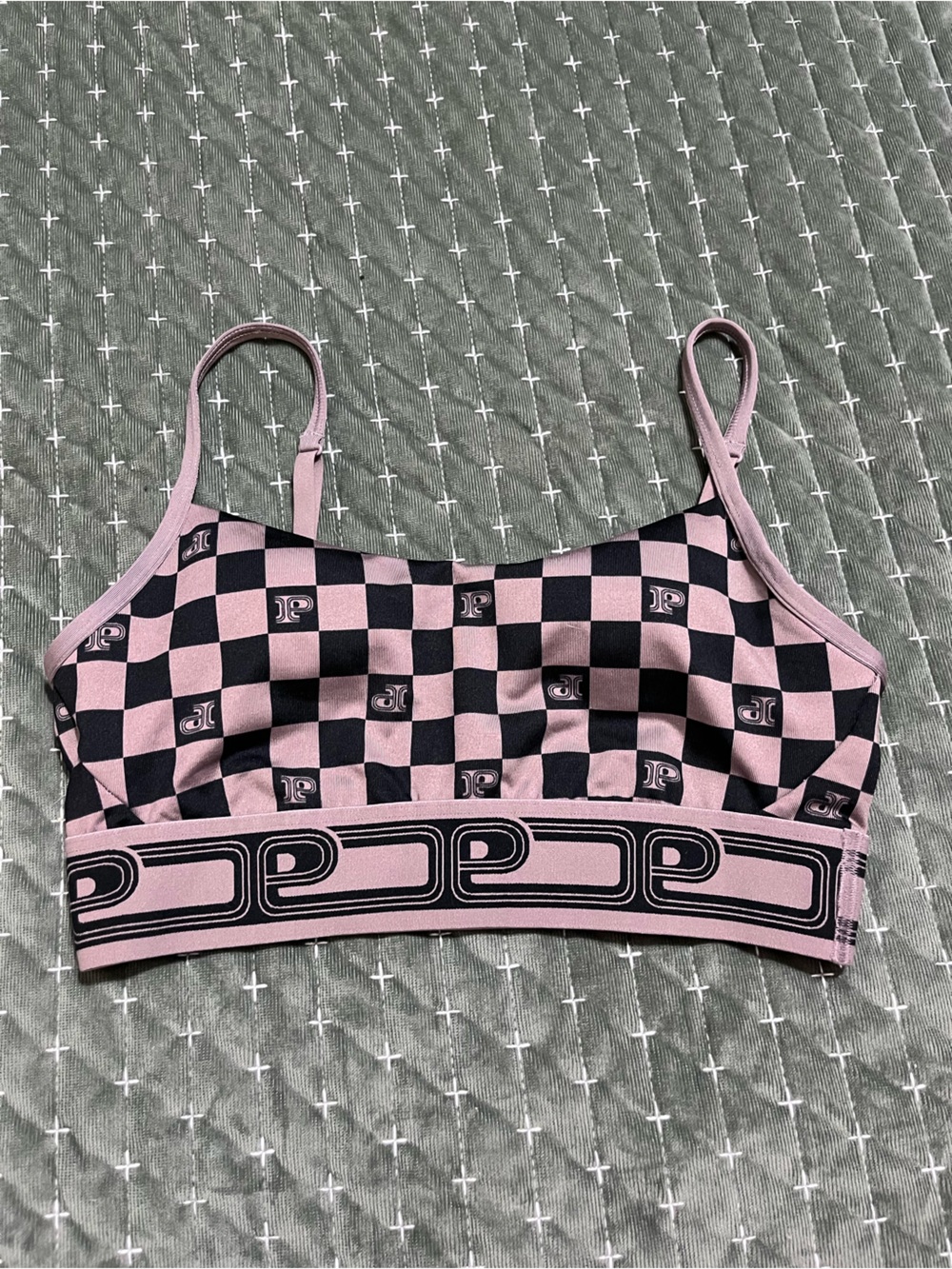 PINK Victoria's Secret Pink and Black Checkerboard Bralette